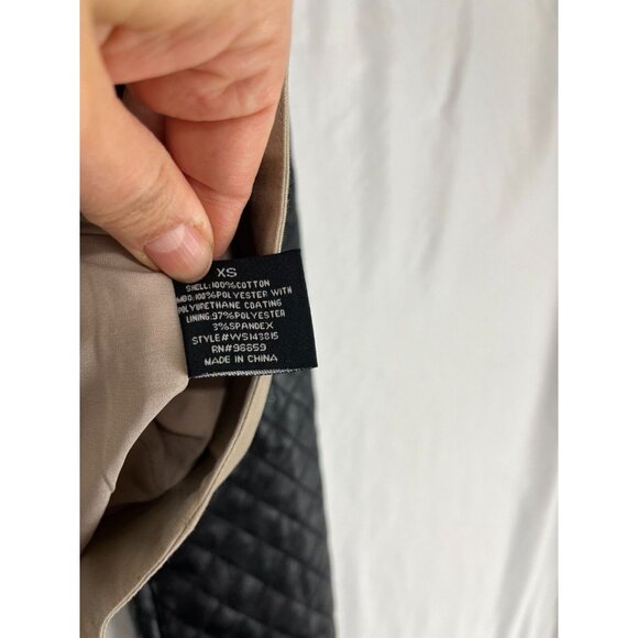 Walter Baker Moto Vegan Biker Jacket Womens Size XS Quilted Arms - Picture 7 of 14